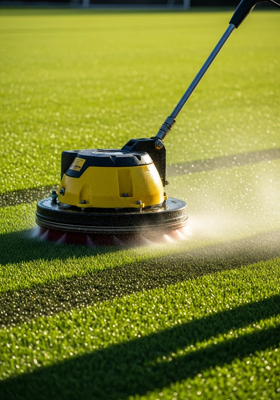 Tejas Turf Cleaning team at work in Austin